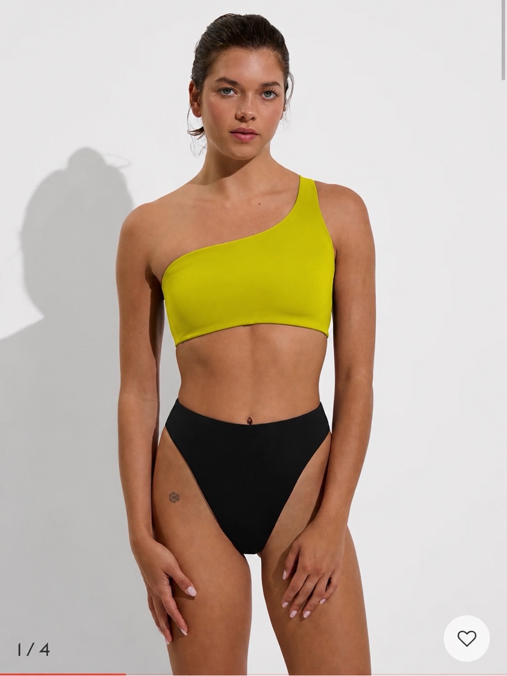 NWT | Left On Friday | Offshore One-Shoulder Top in Sour (Chartreuse) - Size XXL